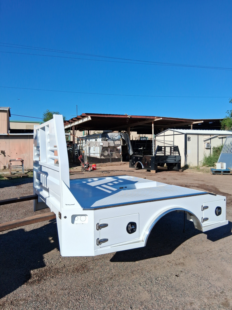 New 2026 Iron Ox FORD DUALLY TROUGH BED 4 BOX SKIRTED Truck Bed