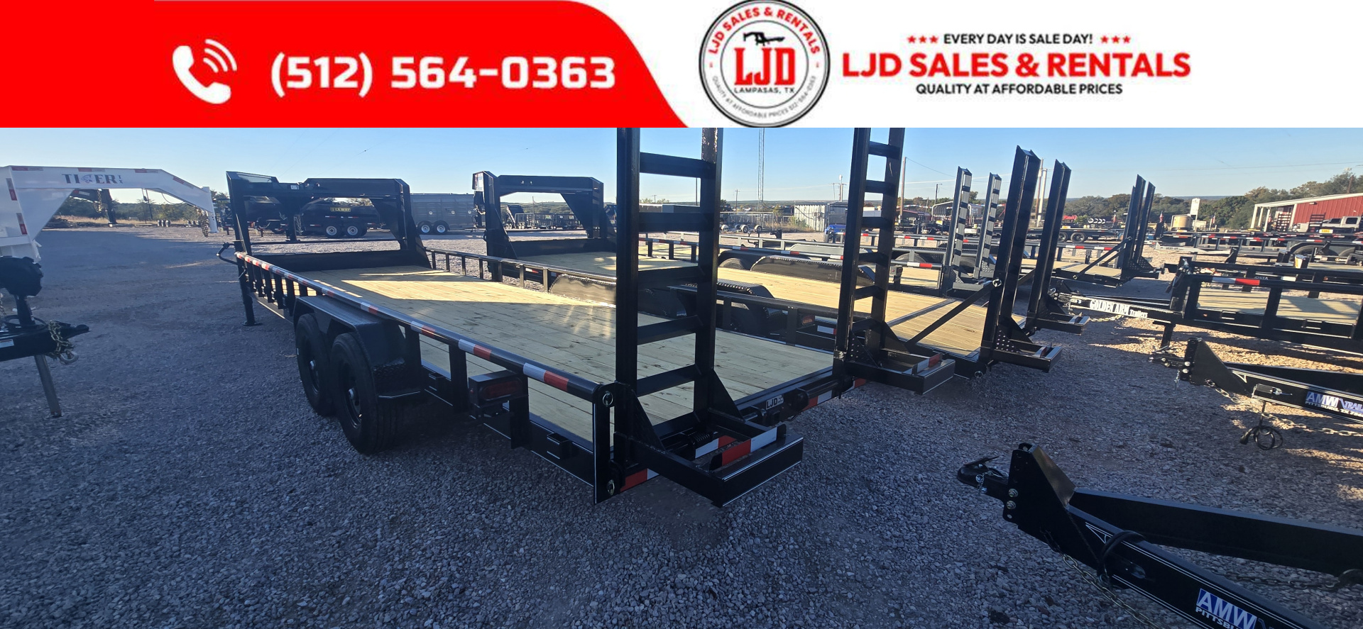 New 2026 Golden Arm - 83" x 24' - Pipe Top - Equipment Trailer