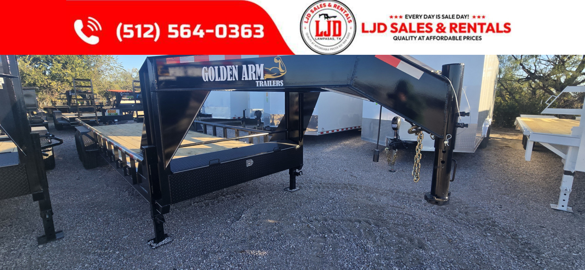 New 2026 Golden Arm - 83  x 24' - Pipe Top - Equipment Trailer