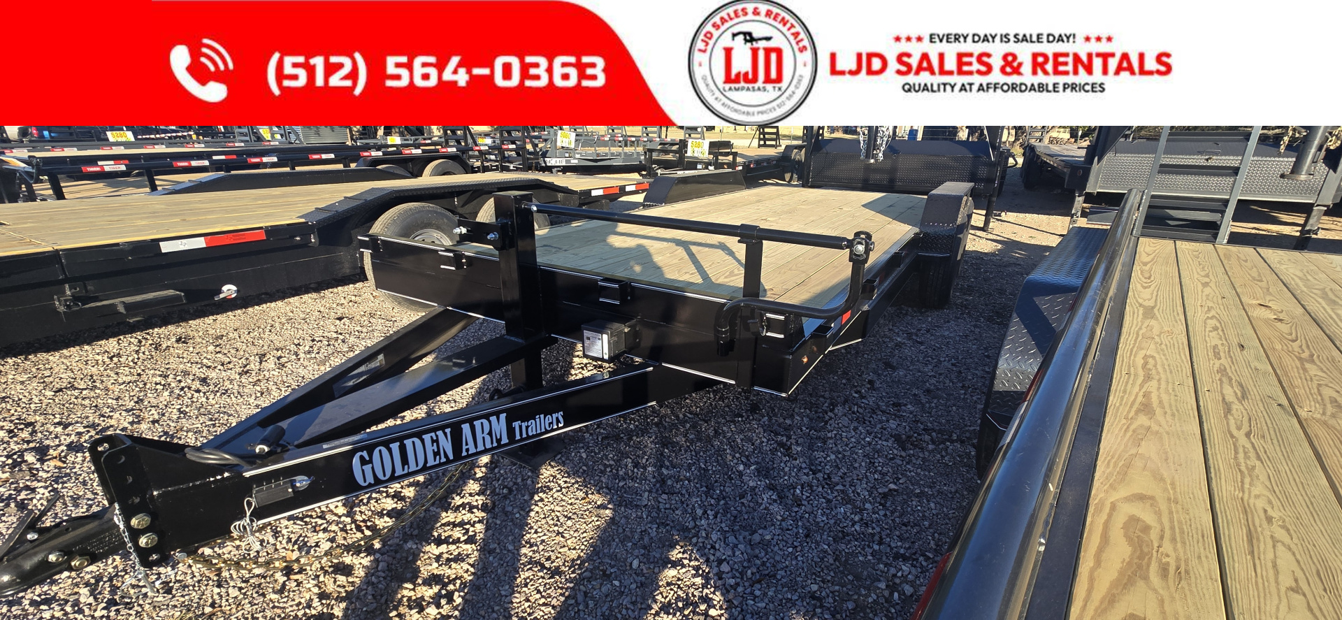 New 2026 Golden Arm 83  x 20' Equipment Trailer