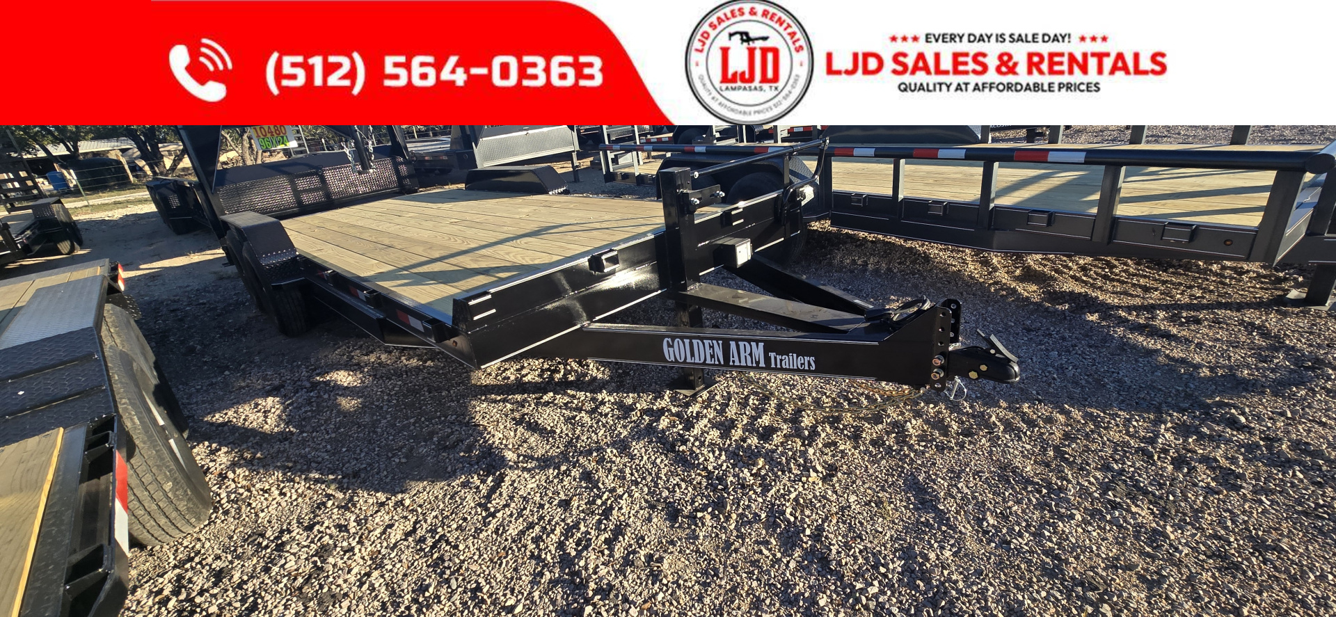 New 2026 Golden Arm 83" x 20' Equipment Trailer