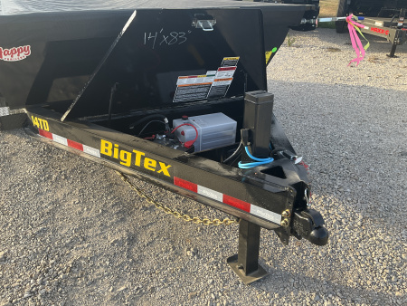 New 2026 Big Tex 83″ x 14′ Bumper Pull Tandem Axle Low Profile Telescopic Dump w/ 24″ Sides – TD X-Series Package