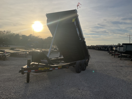 New 2026 Big Tex 83″ x 14′ Bumper Pull Tandem Axle Low Profile Telescopic Dump w/ 24″ Sides – TD X-Series Package