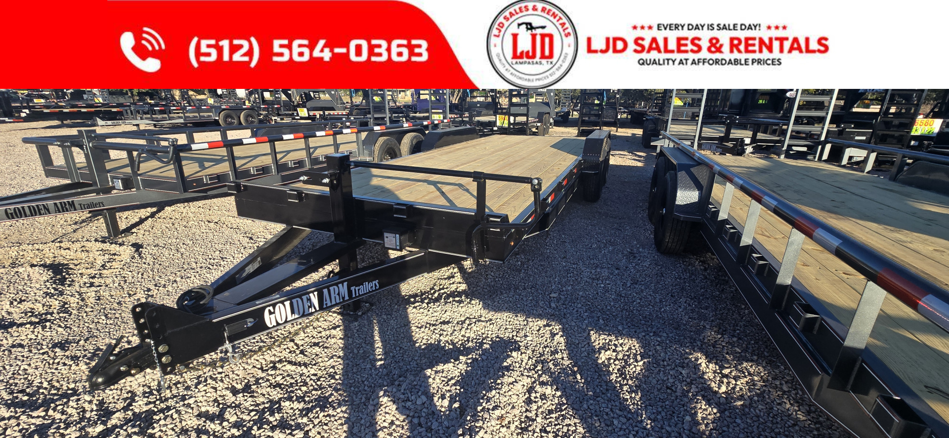 New 2026 Golden Arm - 83" X 22' - Equipment Trailer