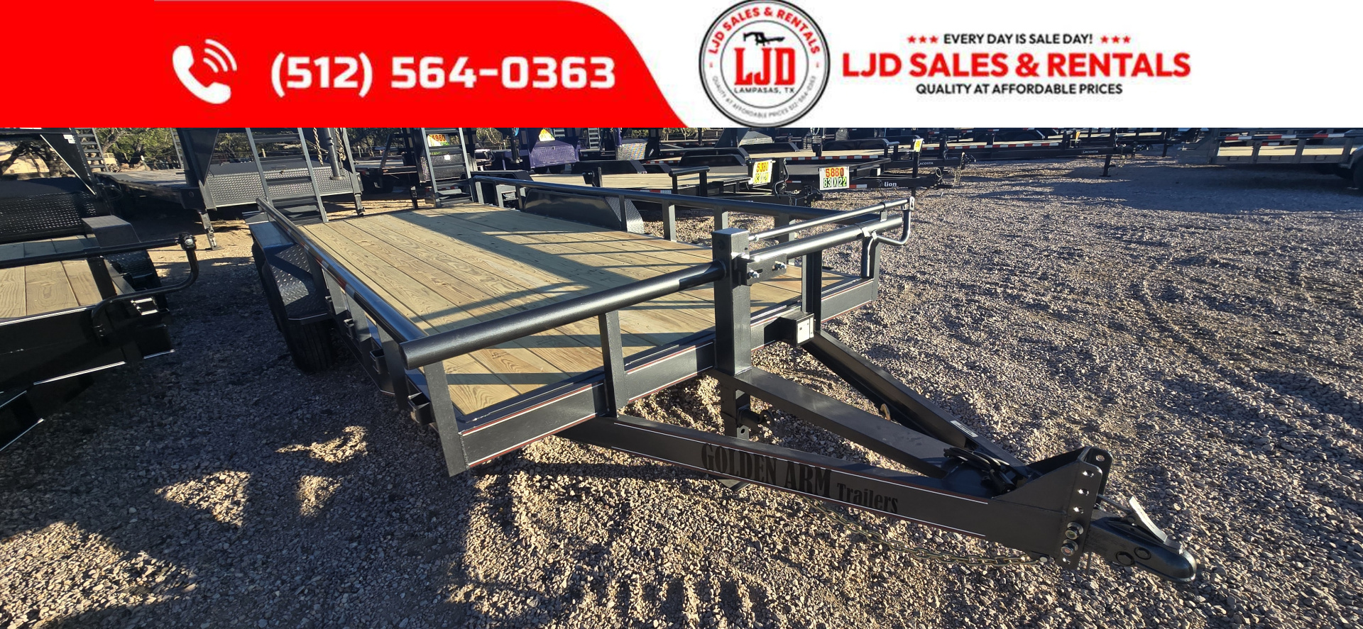 New 2026 Golden Arm 83" x 18' Pipetop Equipment Trailer