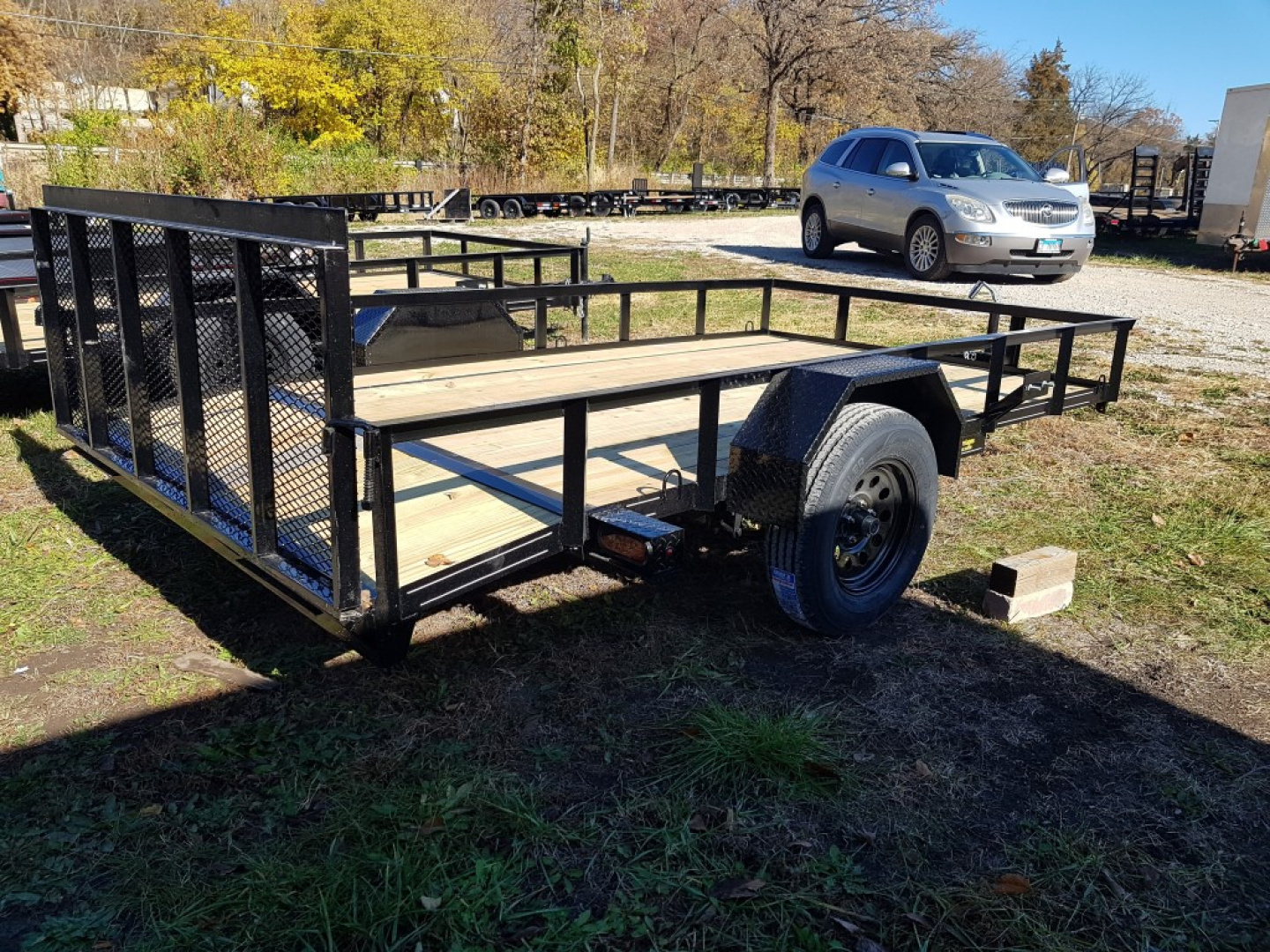 New 2026 MEB 77x12 Angle Frame Utility Trailer w/Gate Utility Trailer
