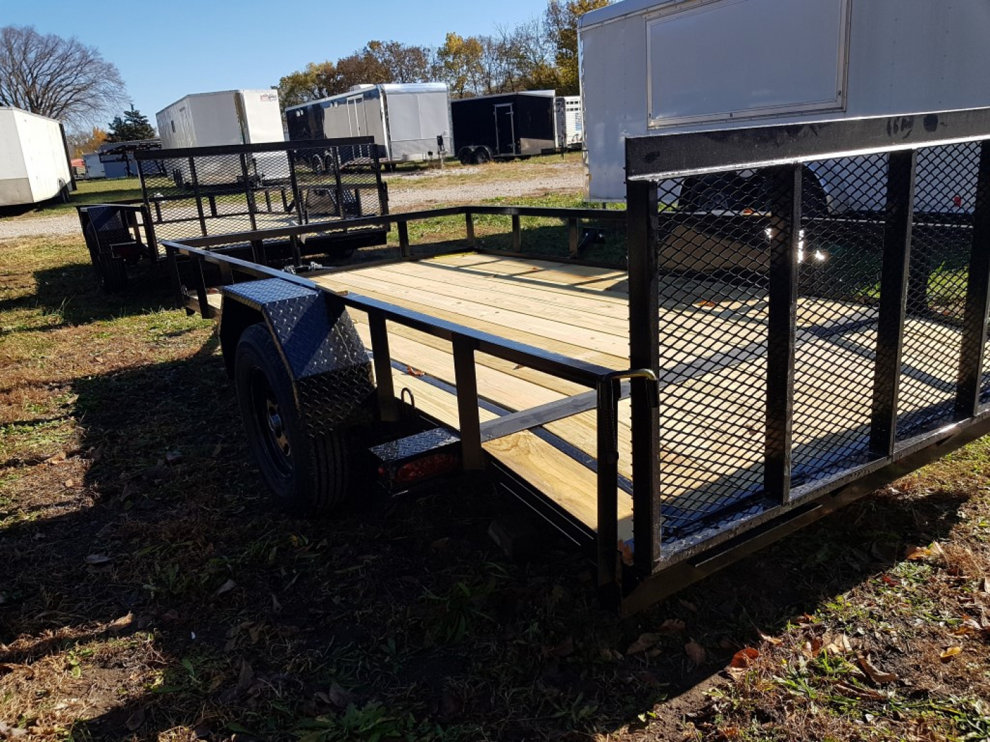 New 2026 MEB 77x12 Angle Frame Utility Trailer w/Gate Utility Trailer