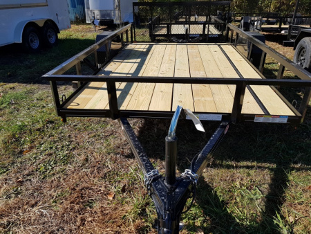 New 2026 MEB 77x12 Angle Frame Utility Trailer w/Gate Utility Trailer