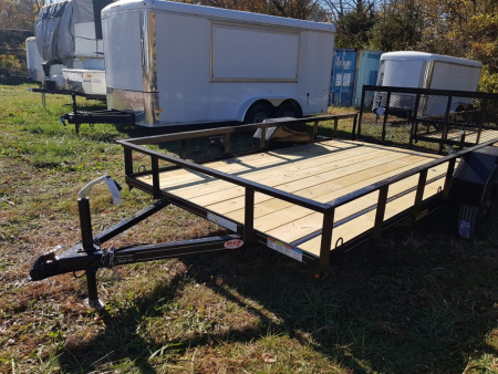 New 2026 MEB 77x12 Angle Frame Utility Trailer w/Gate Utility Trailer