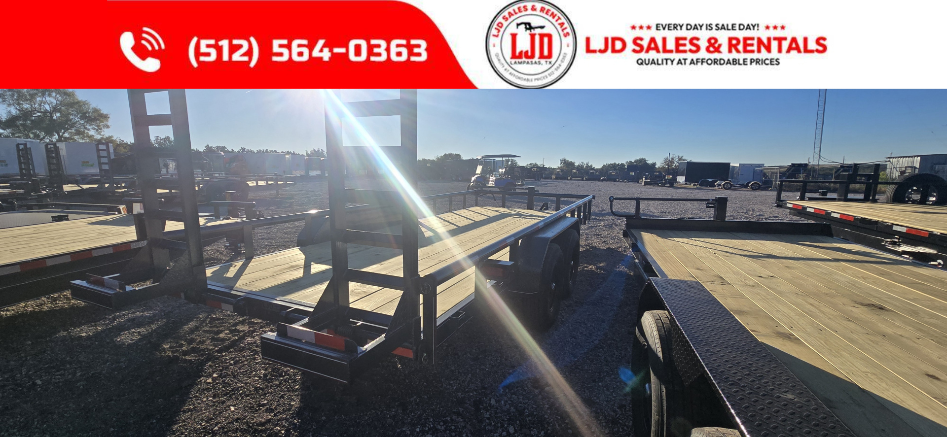 New 2026 Golden Arm 83" x 20' Equipment Trailer