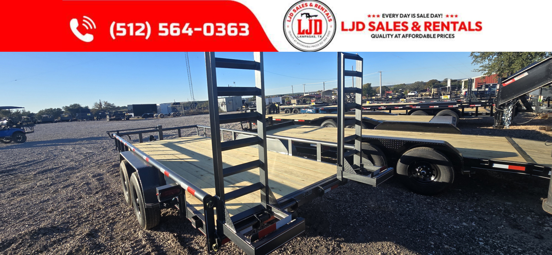 New 2026 Golden Arm 83" x 20' Equipment Trailer