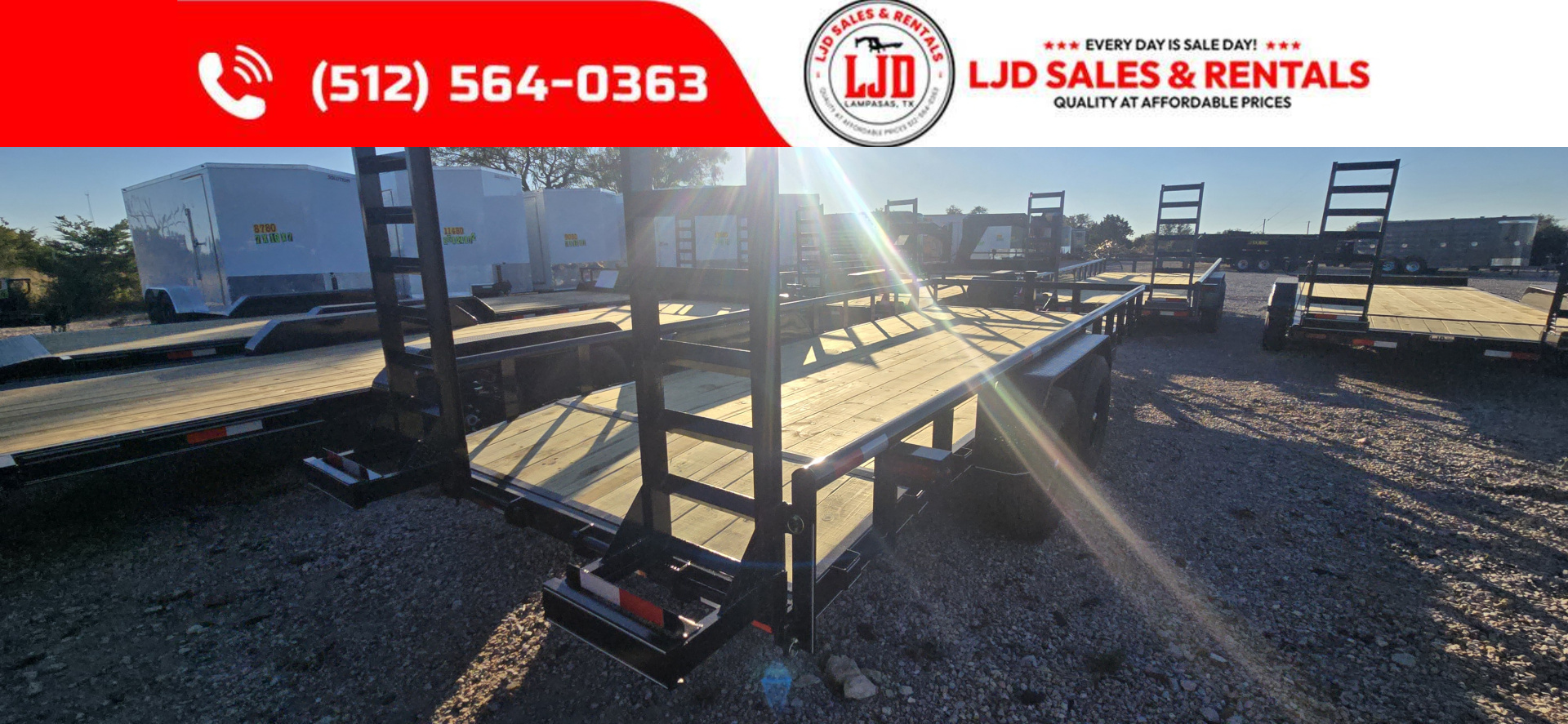 New 2026 Golden Arm 83" x 20' Equipment Trailer