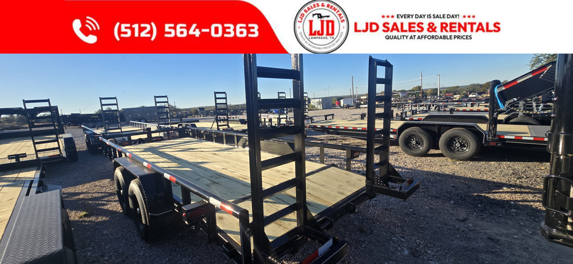 New 2026 Golden Arm 83" x 20' Equipment Trailer