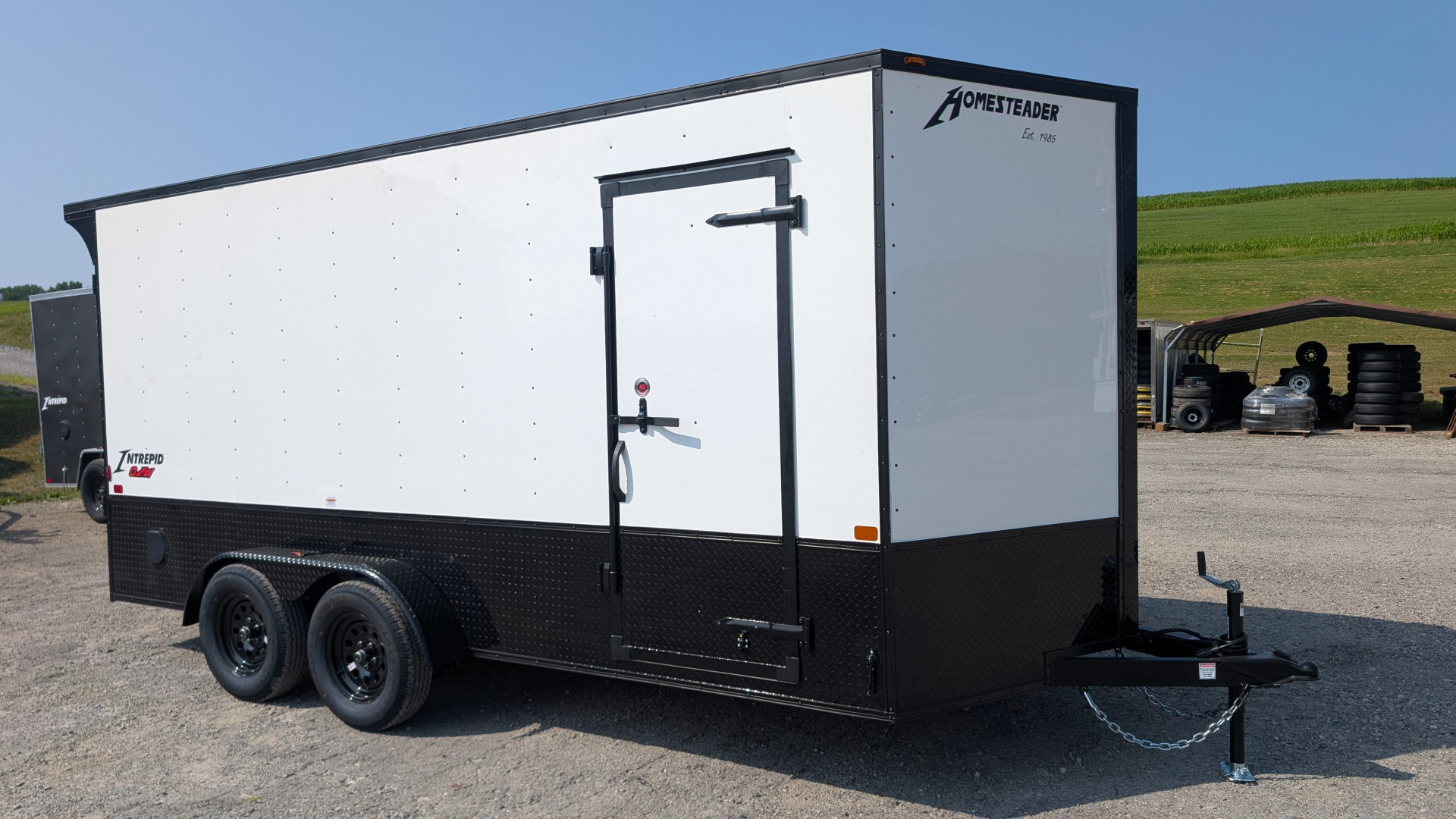 New 2026 Homesteader 7x16 Intrepid "OHV" V-Nose Cargo Trailer w/ Ramp Door (84" INSIDE)