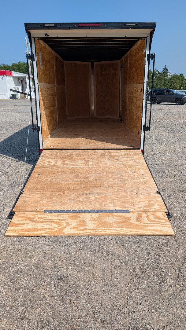 New 2026 Homesteader 7x16 Intrepid "OHV" V-Nose Cargo Trailer w/ Ramp Door (84" INSIDE)