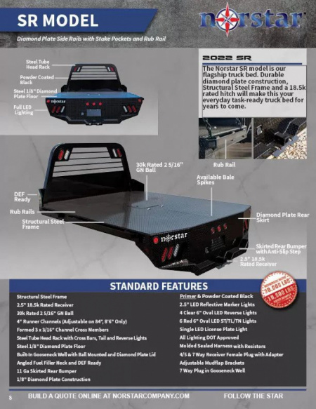 New 2025 Norstar SR 8'4" x 84" _40CTA