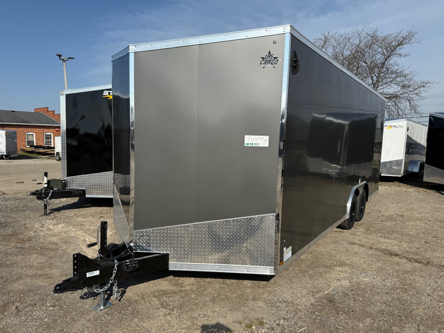 New 2026 US Cargo 8.5 x 20 Enclosed Car Hauler with Ramp 7K GVW with 7ft interior - SCREWLESS