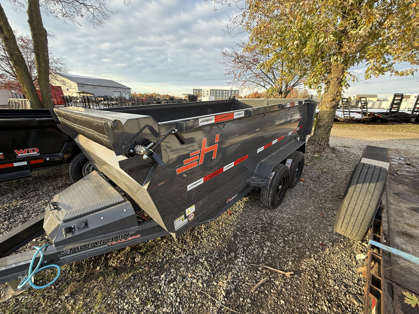 New 2026 HORIZON TRAILERS HZ6BP-2X12 Dump Trailer 77X12 TA 36" SIDES (GVW:11300) ASH GRAY