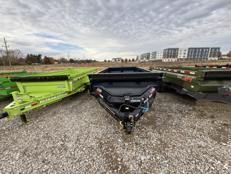 New 2026 HORIZON TRAILERS HZ7BP-2X14 Dump Trailer 83X14 TA 24  SIDES (GVW:15200) BLACK AND NAVY BLUE
