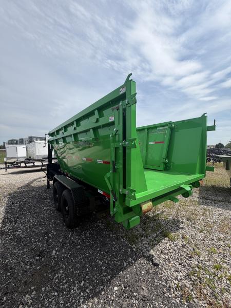 New 2026 Horizon Trailers RDZGN-14 ROLLSTER Dump Trailer GOOSENECK (GVW:15700) ALL BLACK with 2 Bins