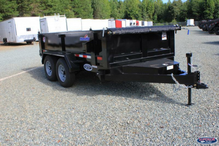 New 2026 Hawke Trailers 6X12 10K Dump w/ Spreader Gate Ramps and Tarp Dump Trailer