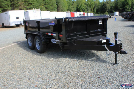 New 2026 Hawke Trailers 6X12 10K Dump w/ Spreader Gate Ramps and Tarp Dump Trailer