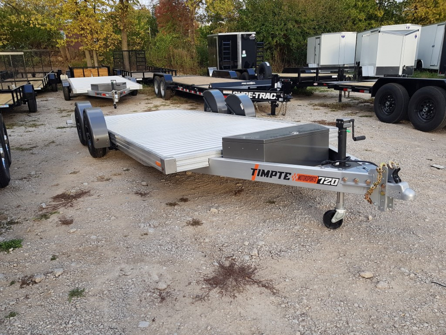 New 2026 Timpte 7x20 Hydraulic Drop Deck Aluminum Car Hauler 7K