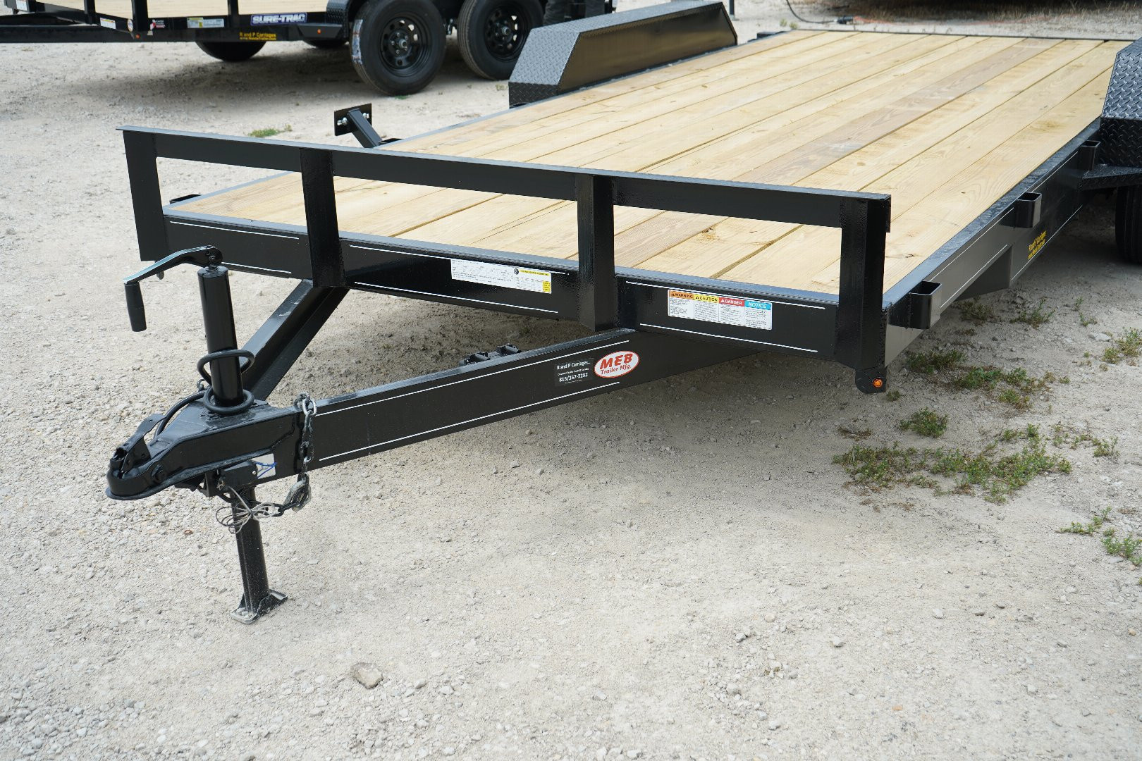 New 2026 MEB 7x18 Open Wood Deck Auto Hauler Car / Racing Trailer