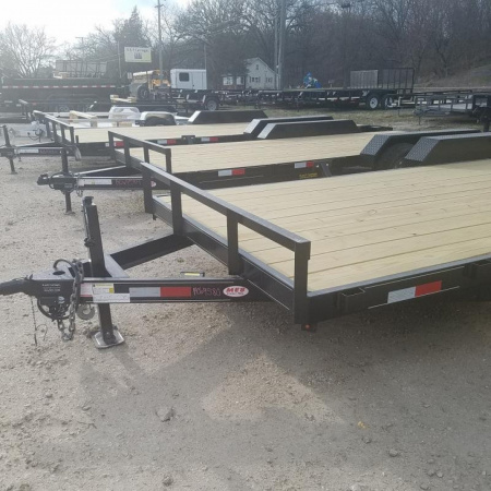 New 2026 MEB 7x18 Open Wood Deck Auto Hauler Car / Racing Trailer