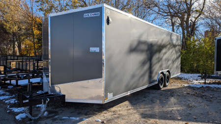 New 2026 US Cargo 8.5 x 24 Enclosed Car Hauler with Ramp 10K GVW with 7ft interior - SCREWLESS