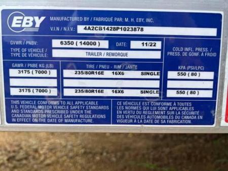 New 2023 EBY CB14K 14X82