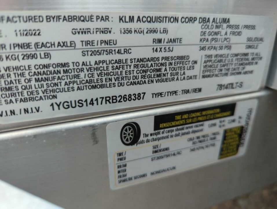 Used 2023 Aluma 7814TILT-S