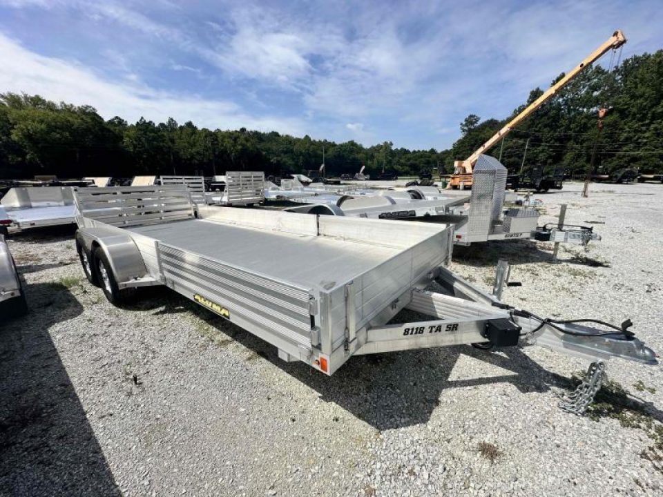 New 2022 Aluma 8118TA-EL-R-BT-SR Utility Trailer
