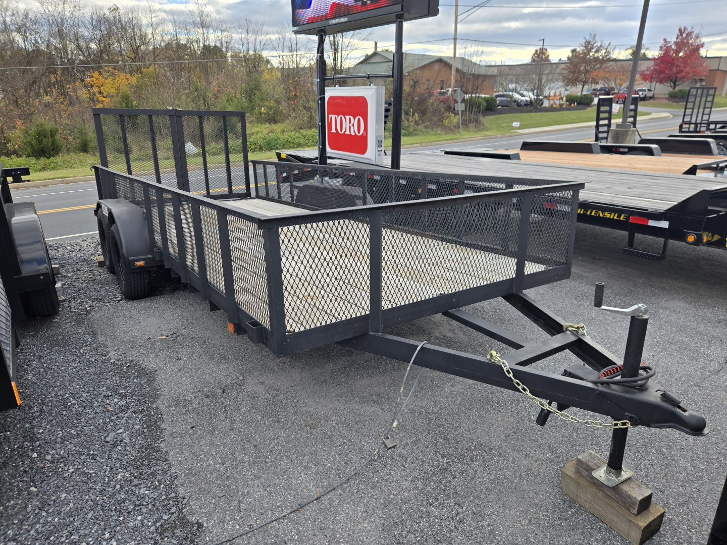 Used 2007 Carry-On 6 x 18 Mesh Side Landscape Utility Trailer, 7k GVWR