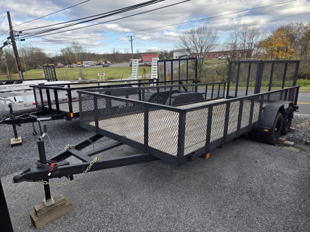 Used 2007 Carry-On 6 x 18 Mesh Side Landscape Utility Trailer, 7k GVWR