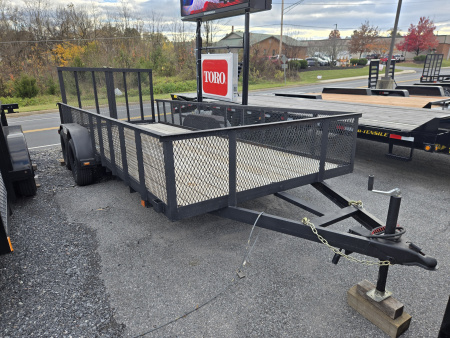 Used 2007 Carry-On 6 x 18 Mesh Side Landscape Utility Trailer, 7k GVWR