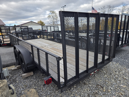 Used 2007 Carry-On 6 x 18 Mesh Side Landscape Utility Trailer, 7k GVWR