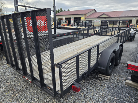 Used 2007 Carry-On 6 x 18 Mesh Side Landscape Utility Trailer, 7k GVWR