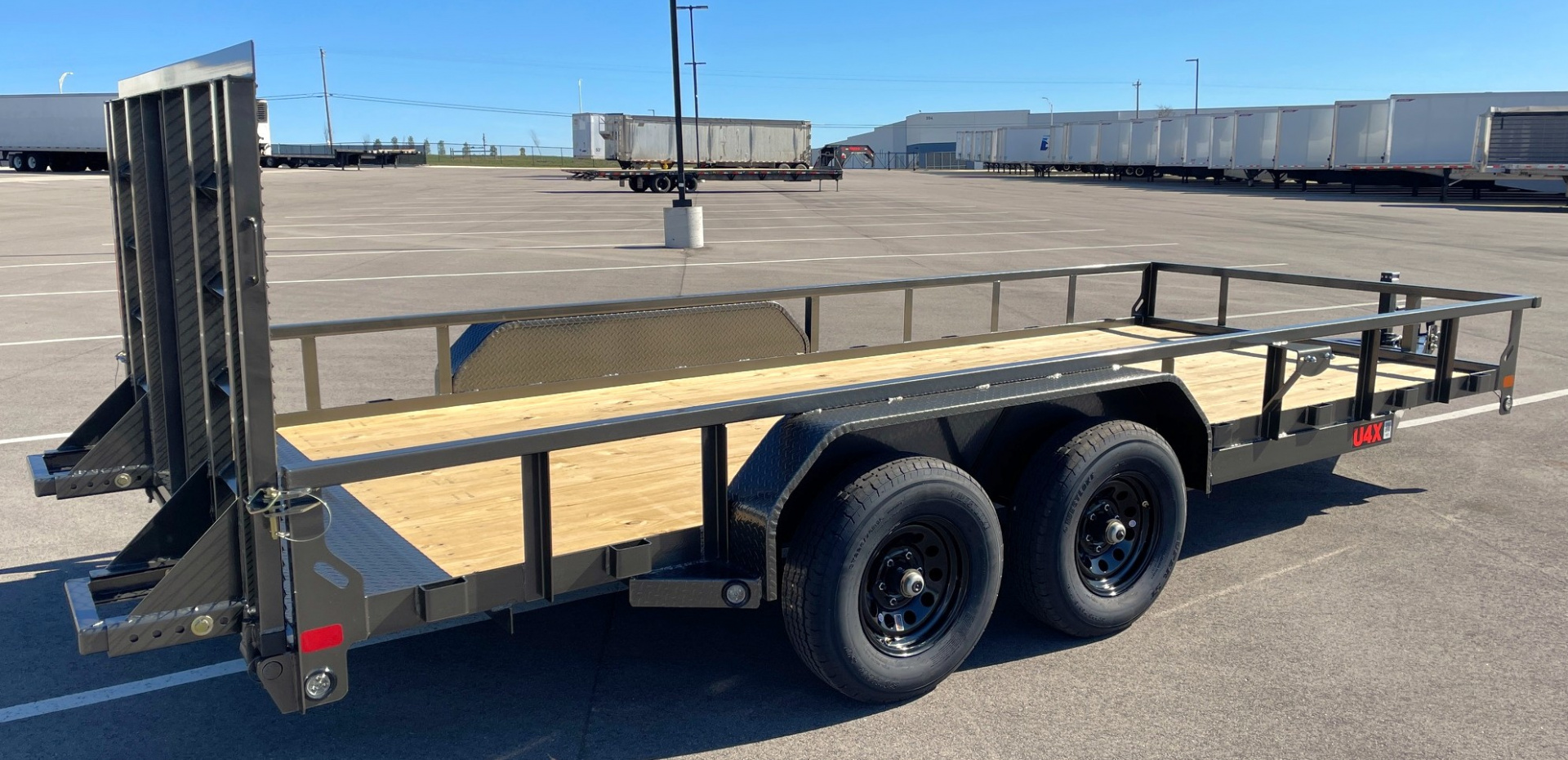 New MAXX-D 18'x 83" U4X Dual Tandem Axle Utility Trailer: 9,990 GVWR, Ramp Gate