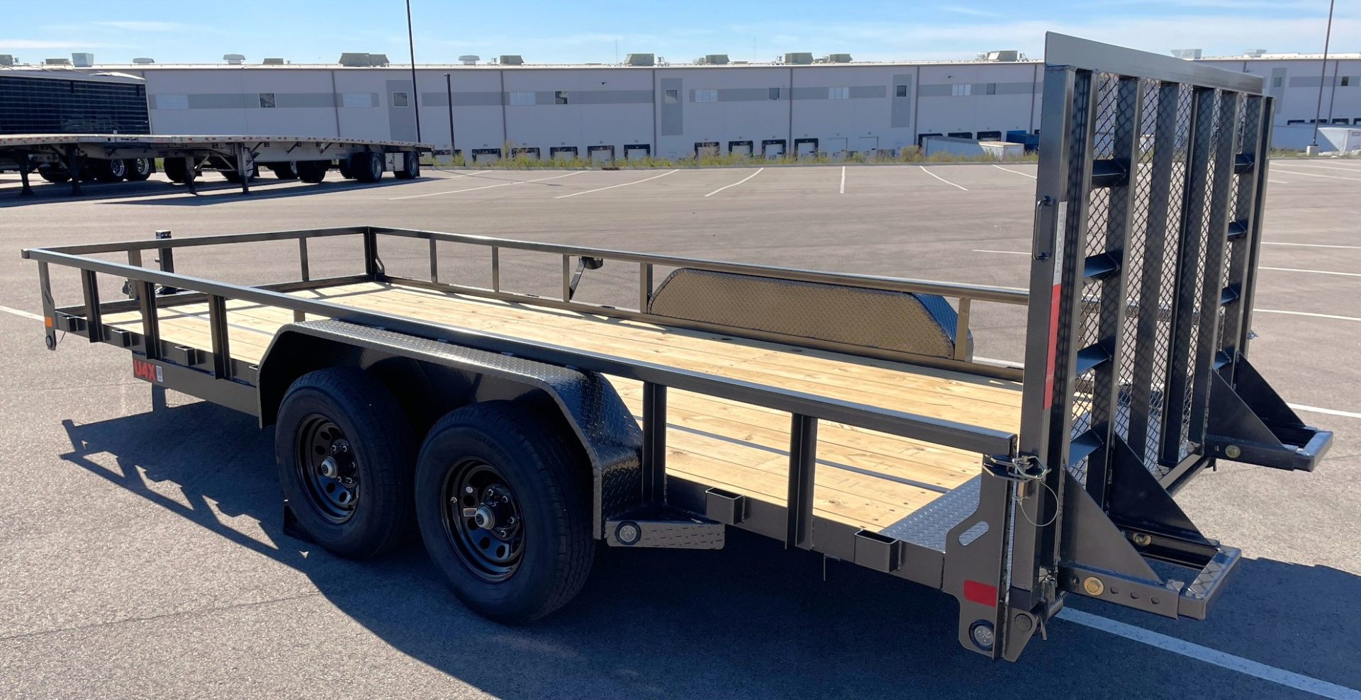 New MAXX-D 18'x 83" U4X Dual Tandem Axle Utility Trailer: 9,990 GVWR, Ramp Gate