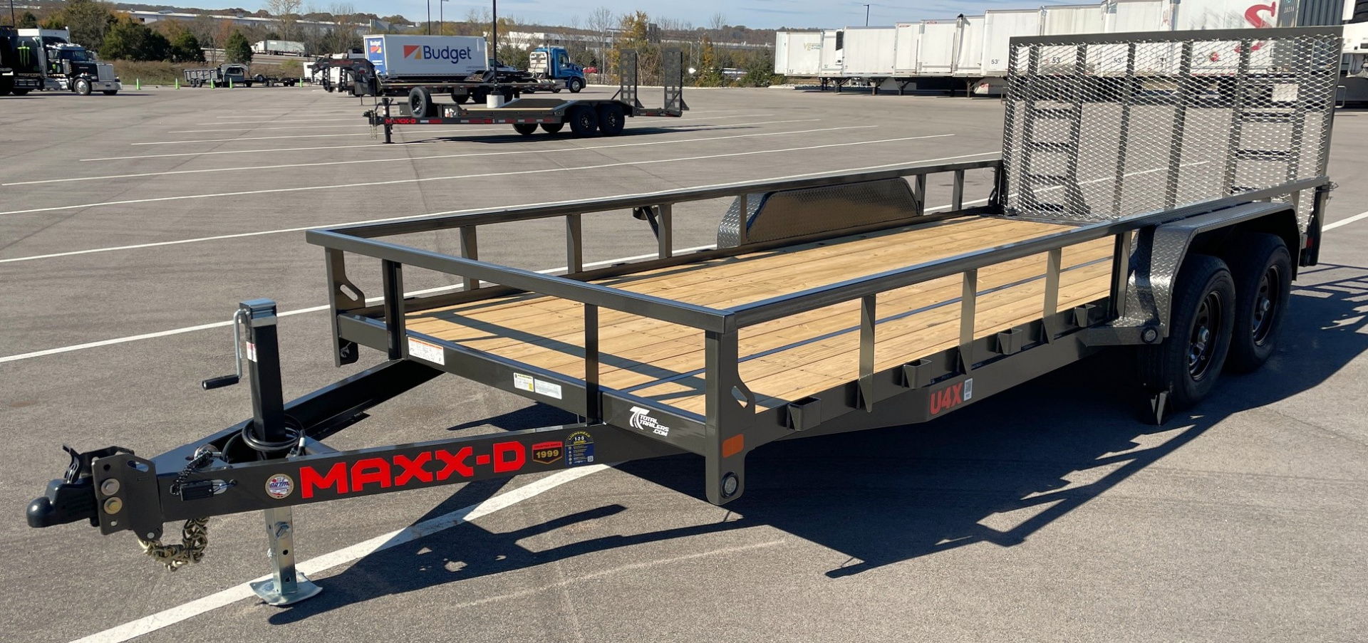 New MAXX-D 18'x 83" U4X Dual Tandem Axle Utility Trailer: 9,990 GVWR, Ramp Gate