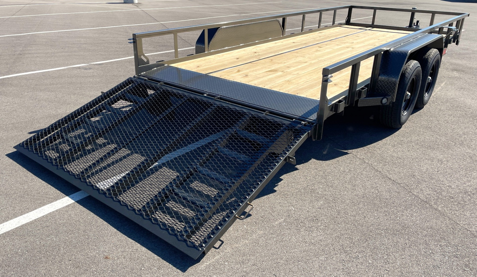 New MAXX-D 18'x 83" U4X Dual Tandem Axle Utility Trailer: 9,990 GVWR, Ramp Gate
