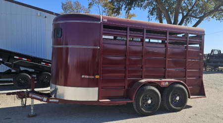 Used 2023 GR Trailers 6'8 x 14' Stock Trailer 5200# Axles