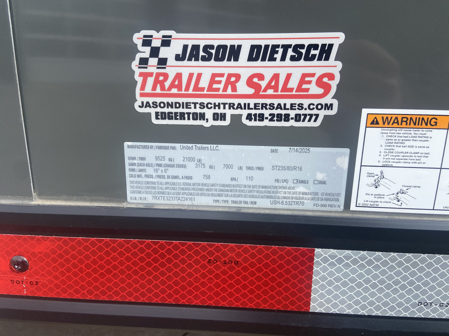 New 2026 United Trailers USH-8.532TR70 Car / Racing Trailer