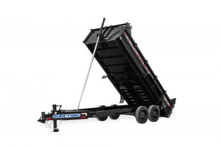 New 2026 Sure-Trac 7x14 15.4K Pro Series I-Beam Telescopic Dump Trailer
