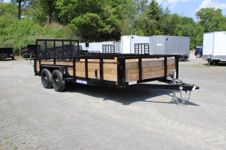 New 2025 Sure-Trac 7x16 Tube Top Three Board Utility Trailer