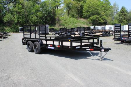 New 2025 Sure-Trac 7x16 10K Tube Top Utility Trailer