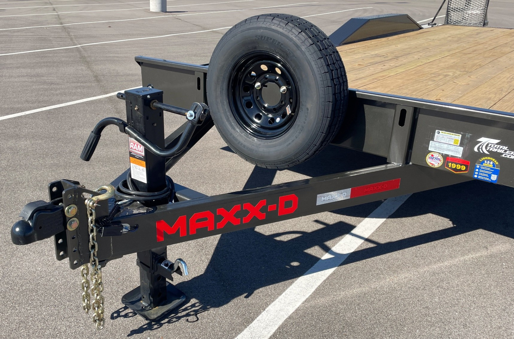 New MAXX-D H6X 22'x 102" Equipment Trailer: Drive Over Fenders, Stand Up Ramps, Spare Tire, GVWR 14,000