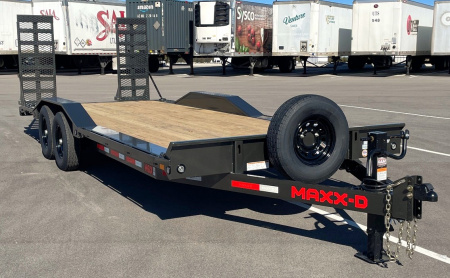 New MAXX-D H6X 22'x 102" Equipment Trailer: Drive Over Fenders, Stand Up Ramps, Spare Tire, GVWR 14,000