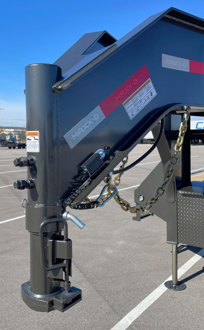 New MAXX-D YDX 102"X 40' Dual Tandem Gooseneck Flatbed Equipment Trailer w/ Hydraulic Dove & Jacks:15K Axles